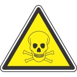Cuidado, risco de esposição a produtos tóxocos
